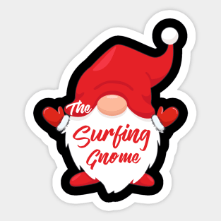 The Surfing Gnome Matching Family Christmas Pajama Sticker